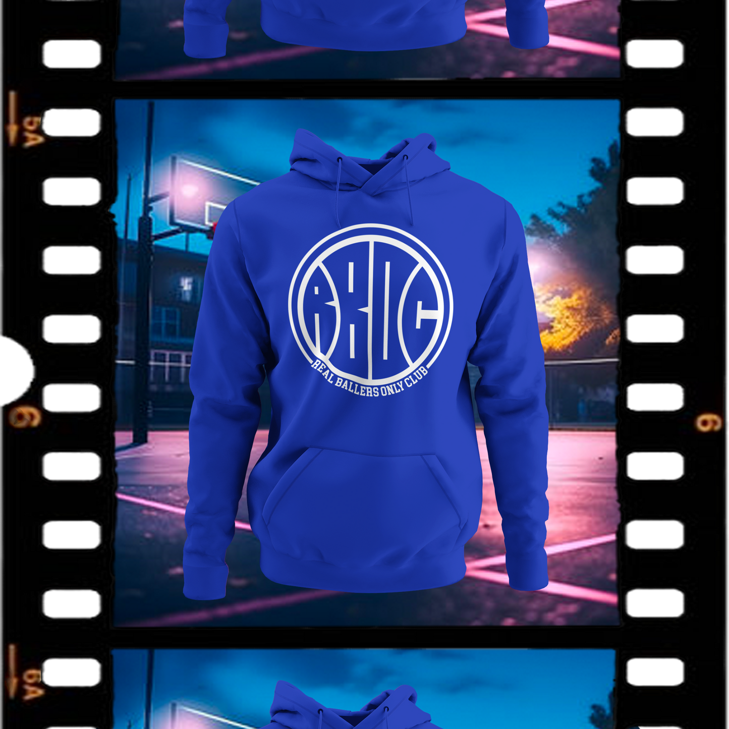 Real Ballers Only Club Vintage Blue Comfort Fit Hoodie