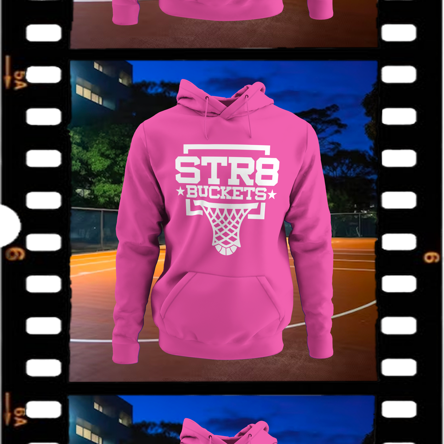 STR8 Buckets Classic Pink Comfort Fit Hoodie