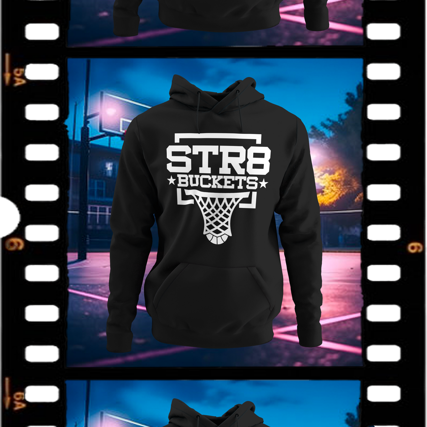 STR8 Buckets Classic Black Comfort Fit Hoodie