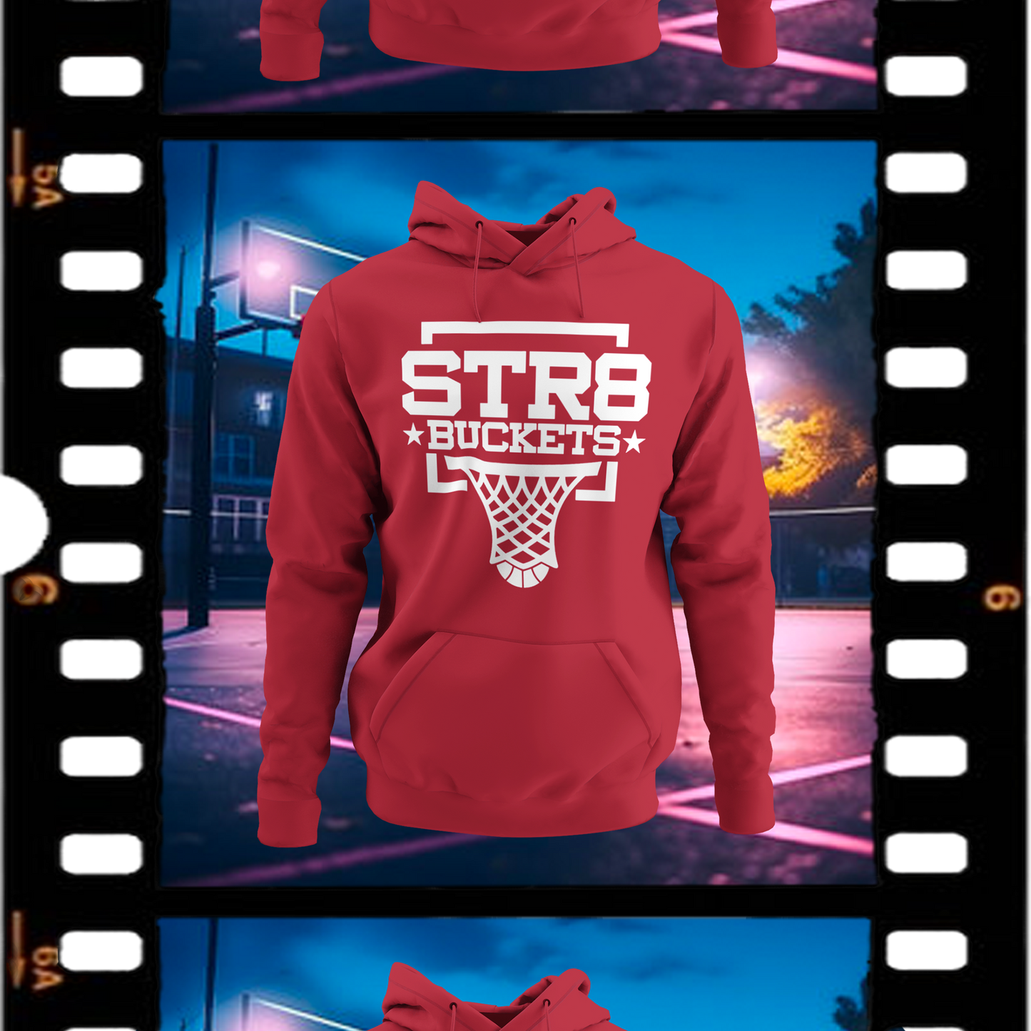 STR8 Buckets Classic Red Comfort Fit Hoodie