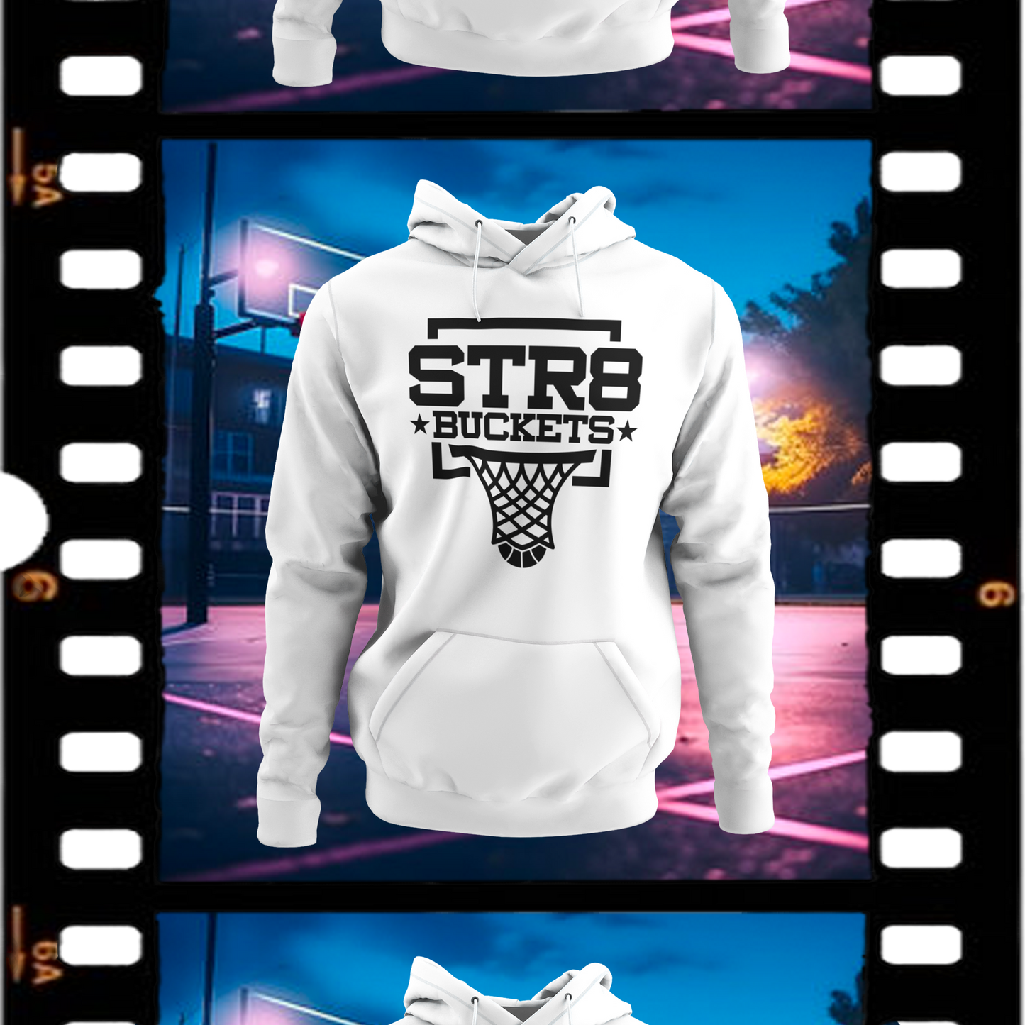 STR8 Buckets Classic White Comfort Fit Hoodie