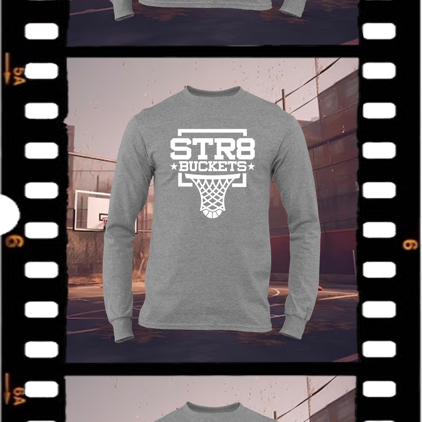 STR8 Buckets Gray Comfort Long Sleeve Tee