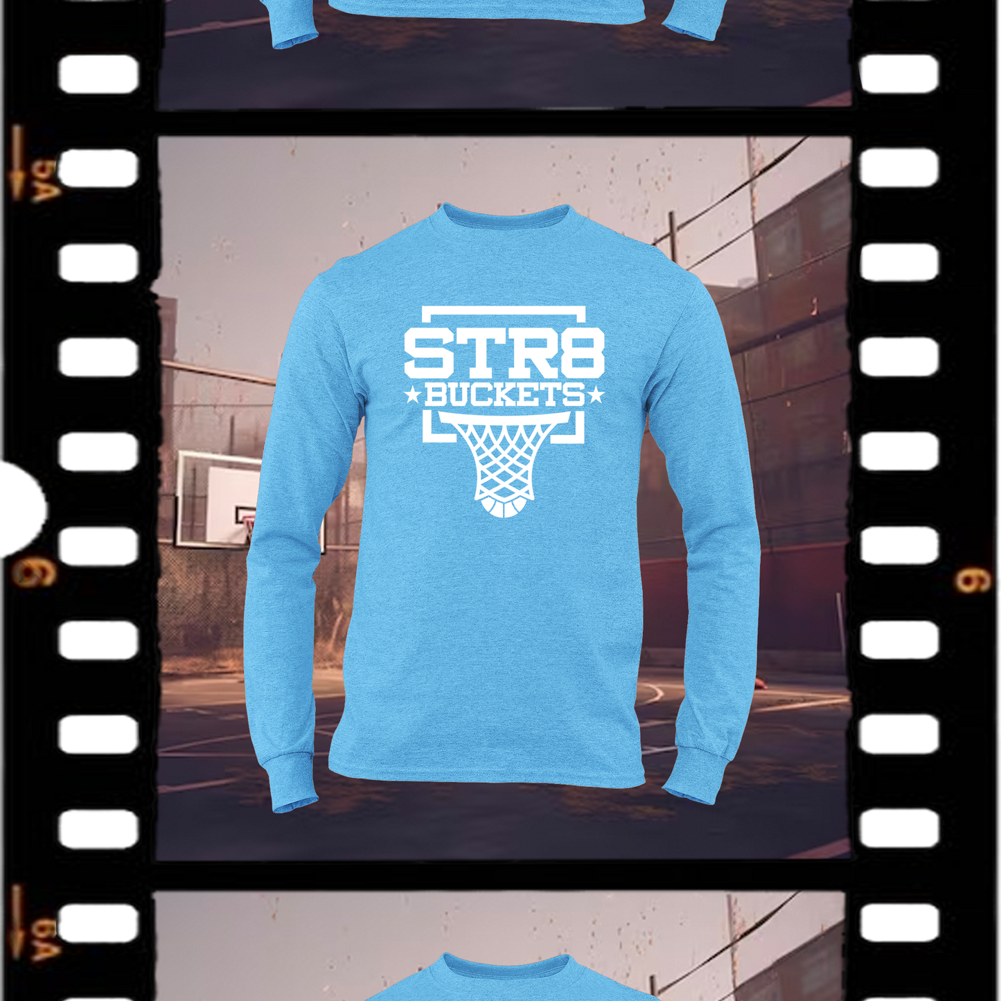 STR8 Buckets UNC Blue Comfort Long Sleeve Tee