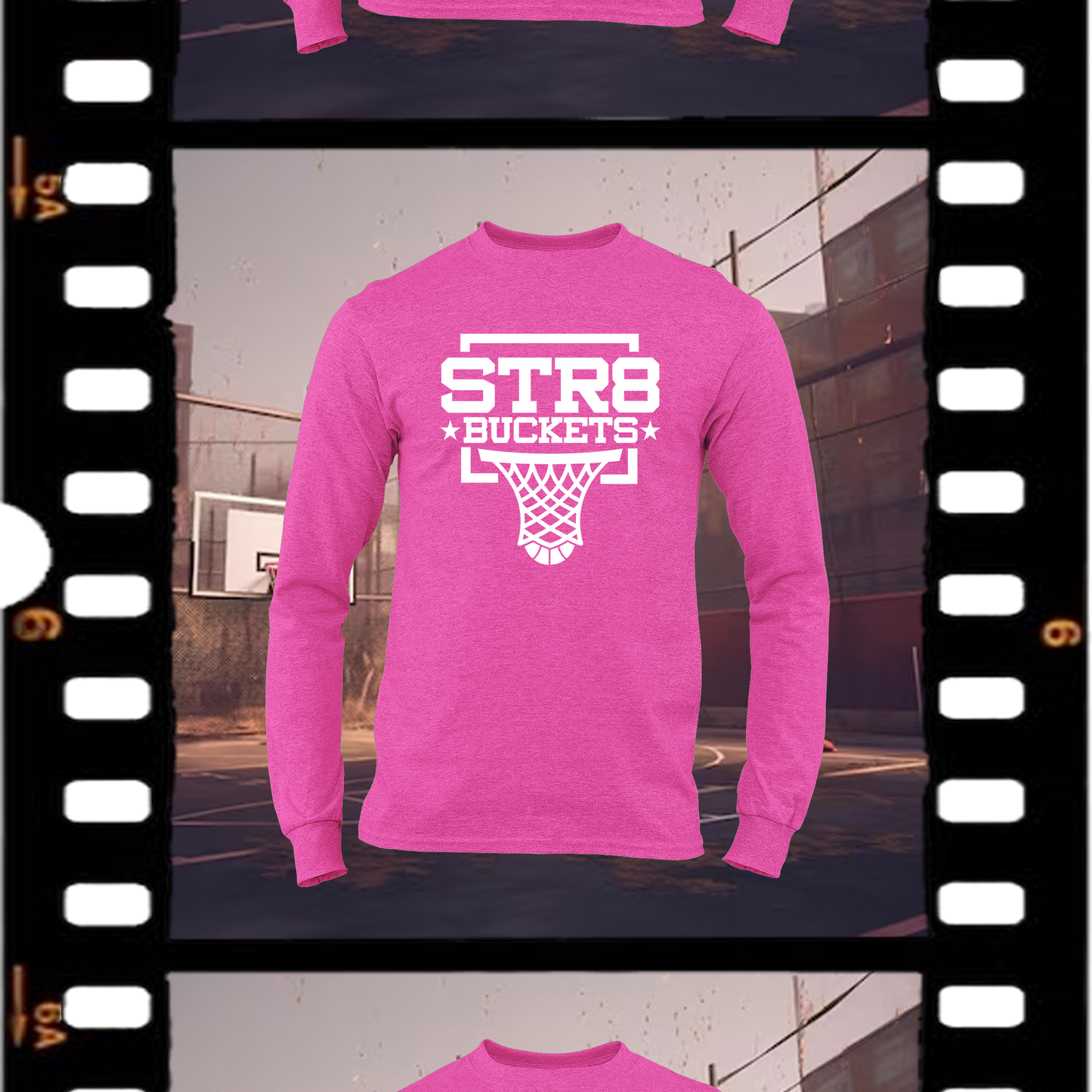 STR8 Buckets Pink Comfort Long Sleeve Tee
