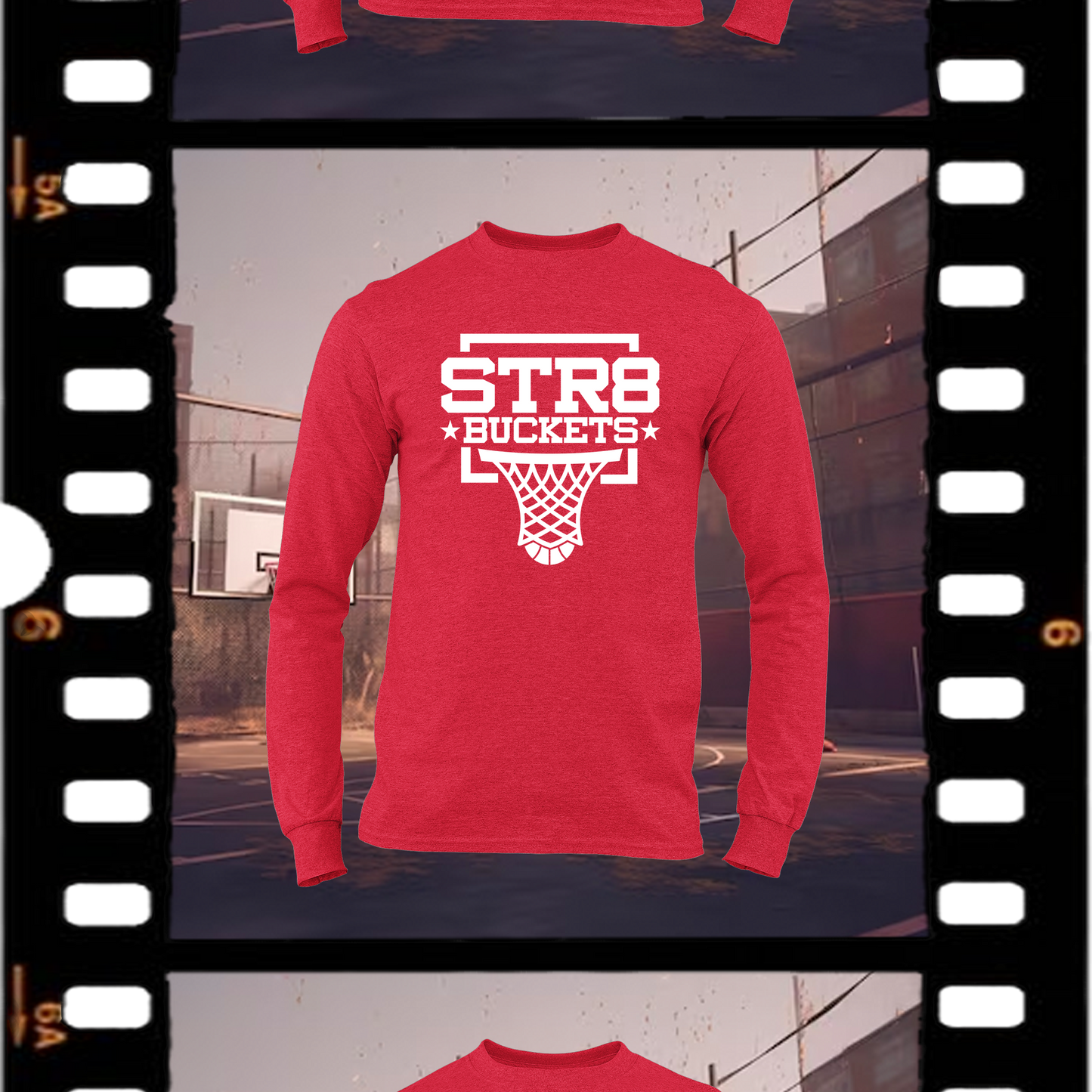 STR8 Buckets Red Comfort Long Sleeve Tee