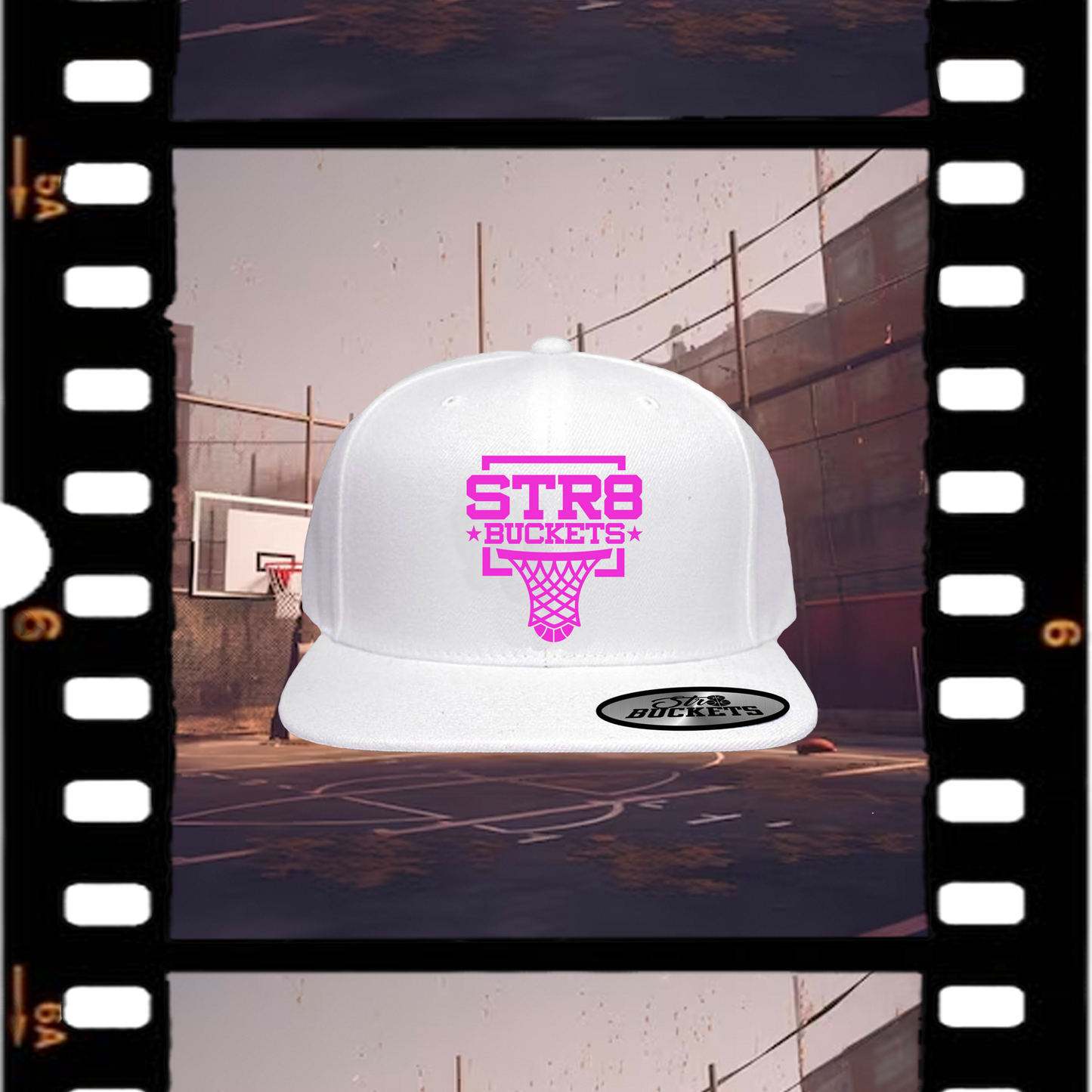 Str8 Buckets White Snapback