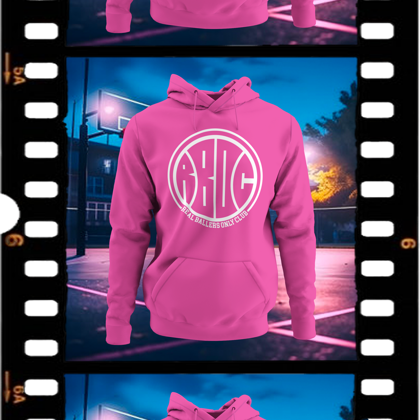 Real Ballers Only Club Vintage Pink Comfort Fit Hoodie